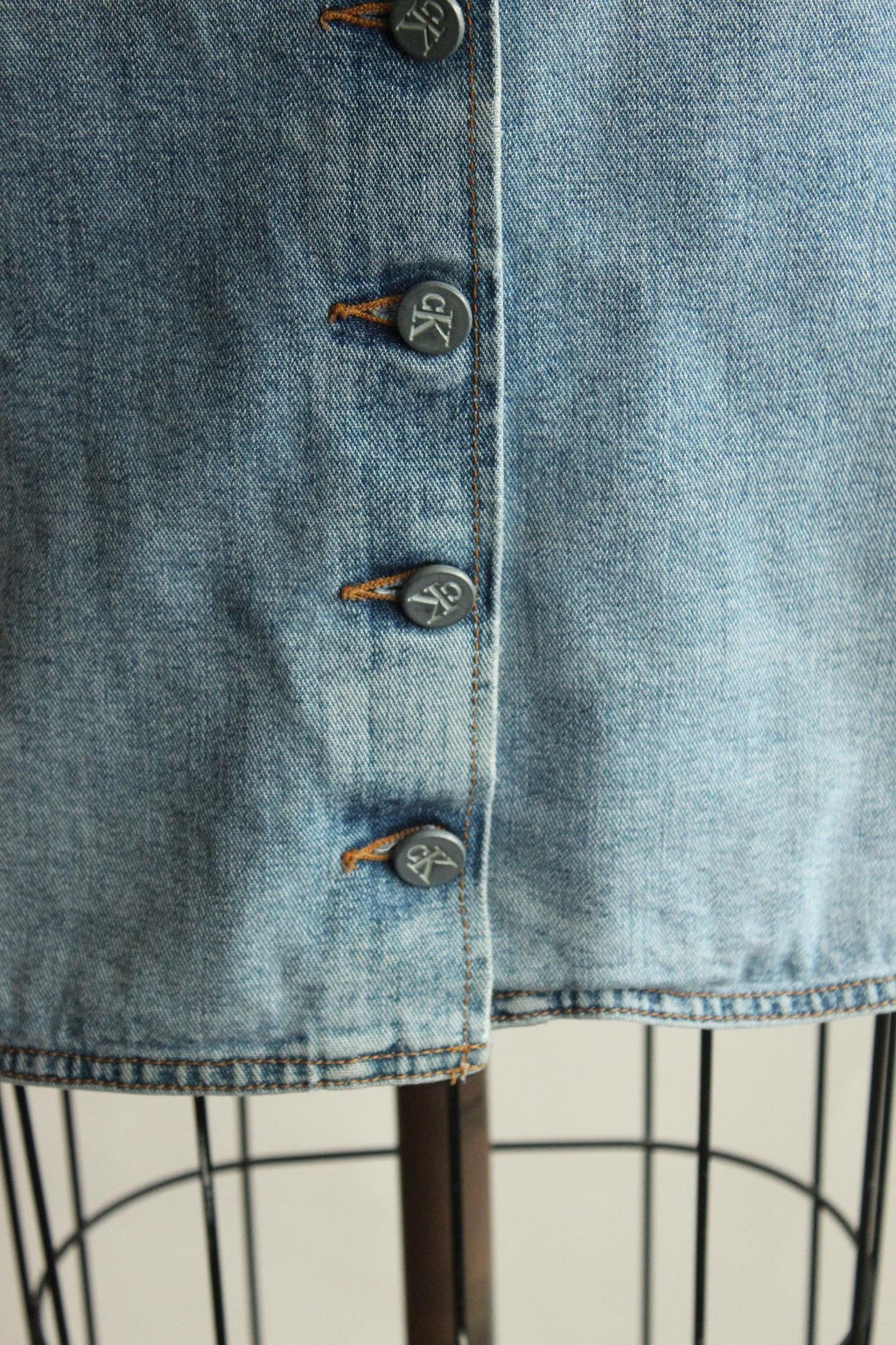 Vintage 2000s Calvin Klein Denim Mini Skirt