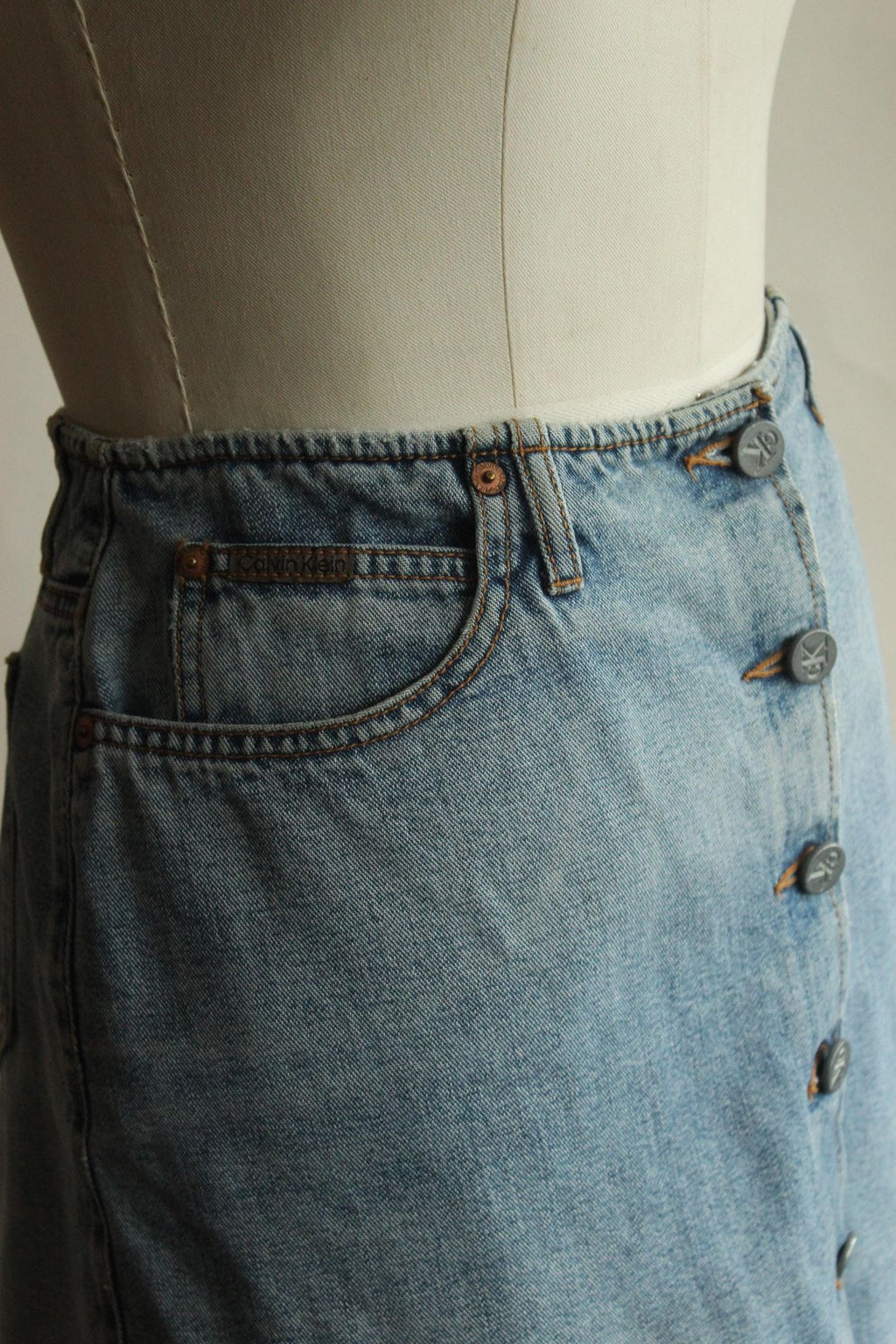 Vintage 2000s Calvin Klein Denim Mini Skirt