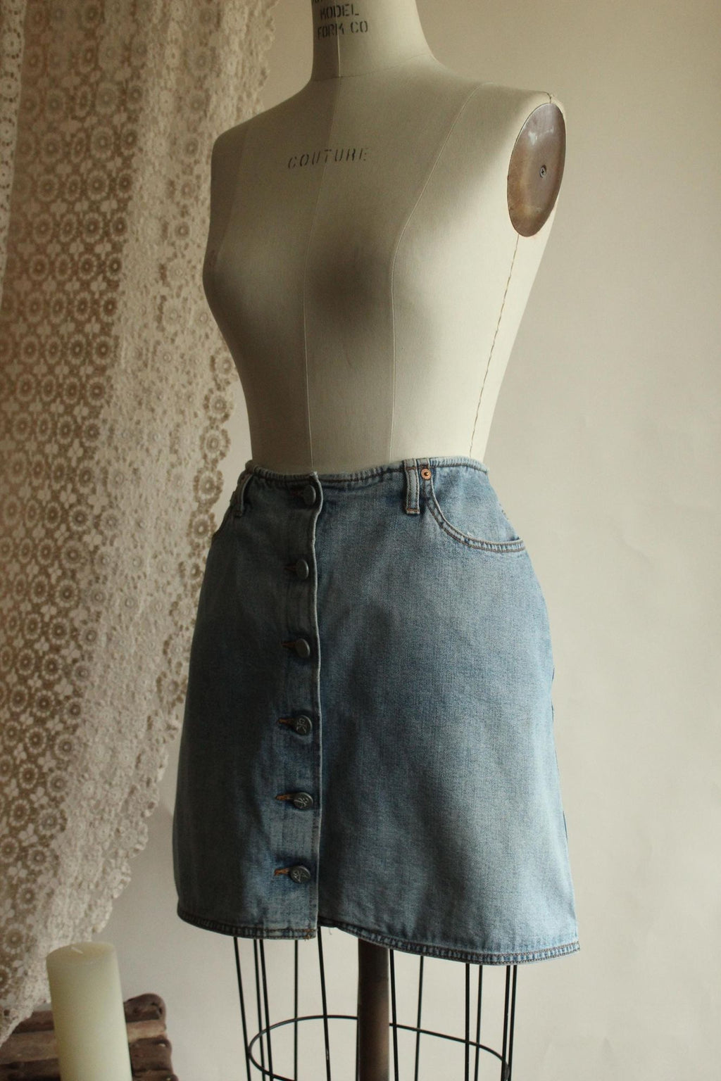 Vintage 2000s Calvin Klein Denim Mini Skirt
