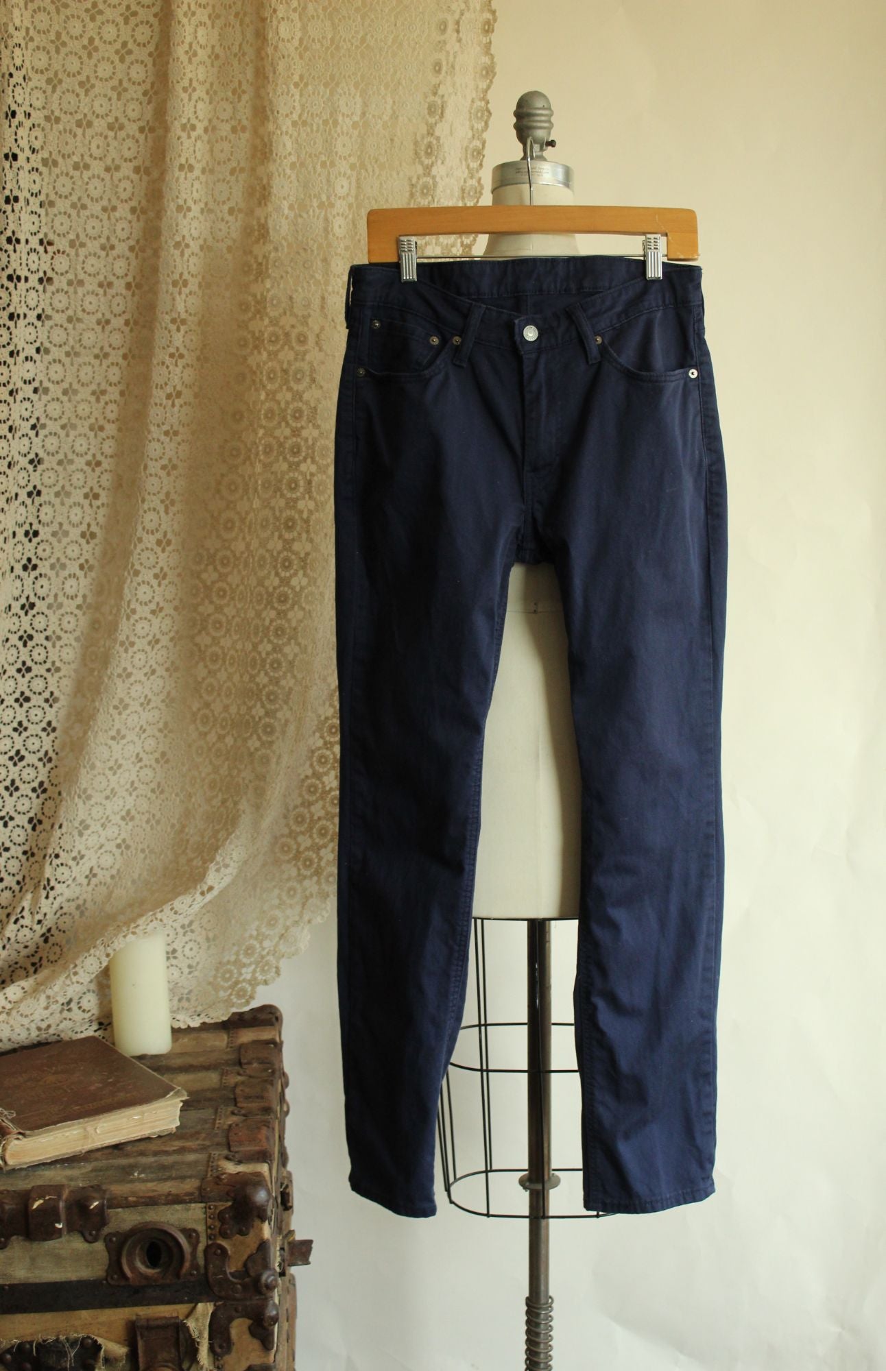 Levis Mens 511 Jeans, Navy Blue, 32W 32L, Slim