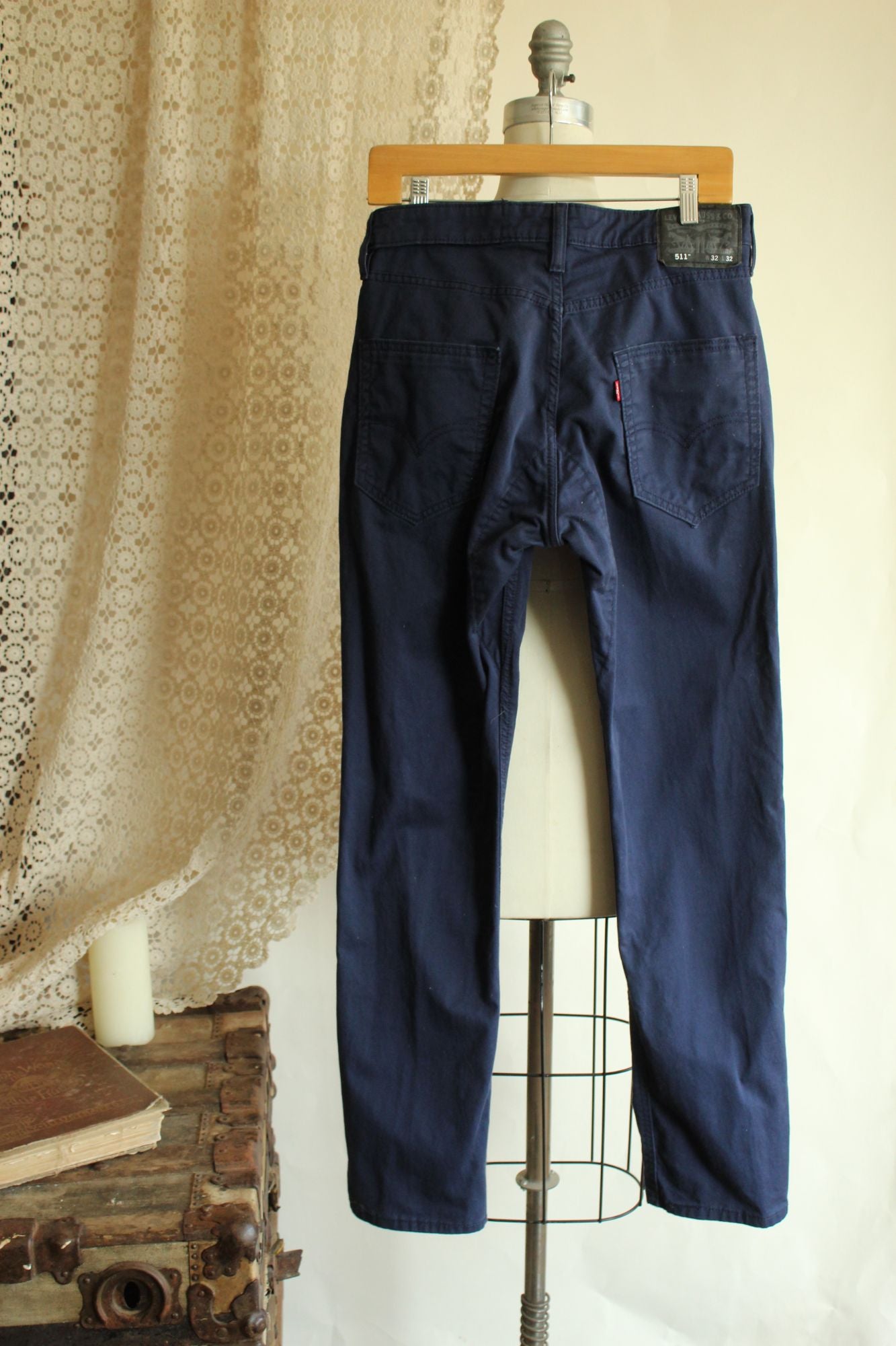 Levis Mens 511 Jeans, Navy Blue, 32W 32L, Slim
