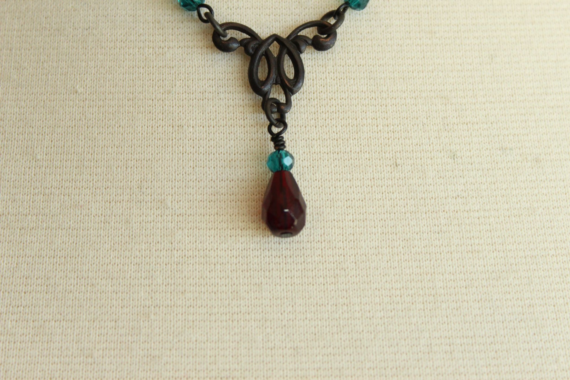 Handcrafted Necklace and Earring Set, Victorian Style