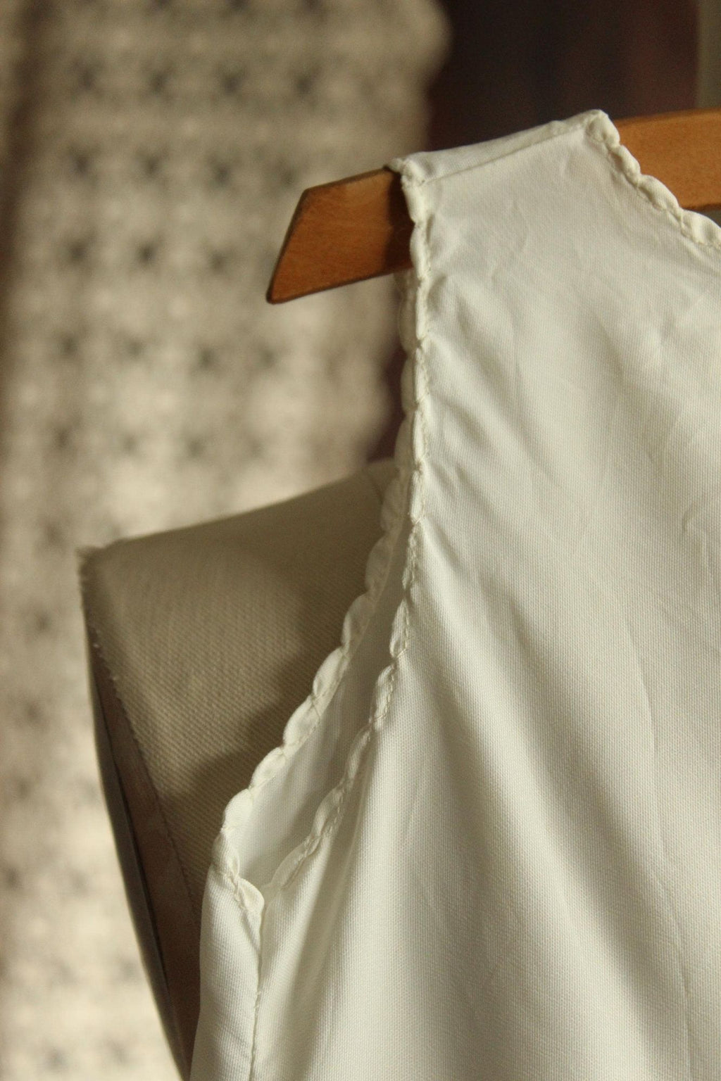 Vintage 1950s 1960s White Baby Slip Dress