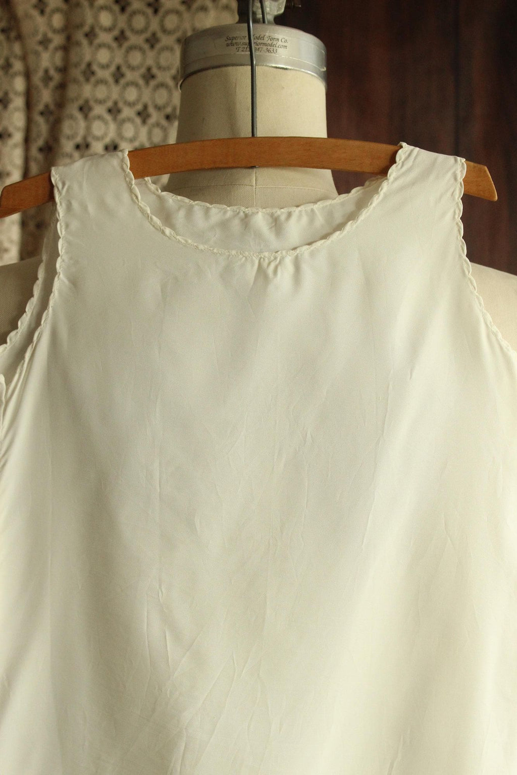 Vintage 1950s 1960s White Baby Slip Dress