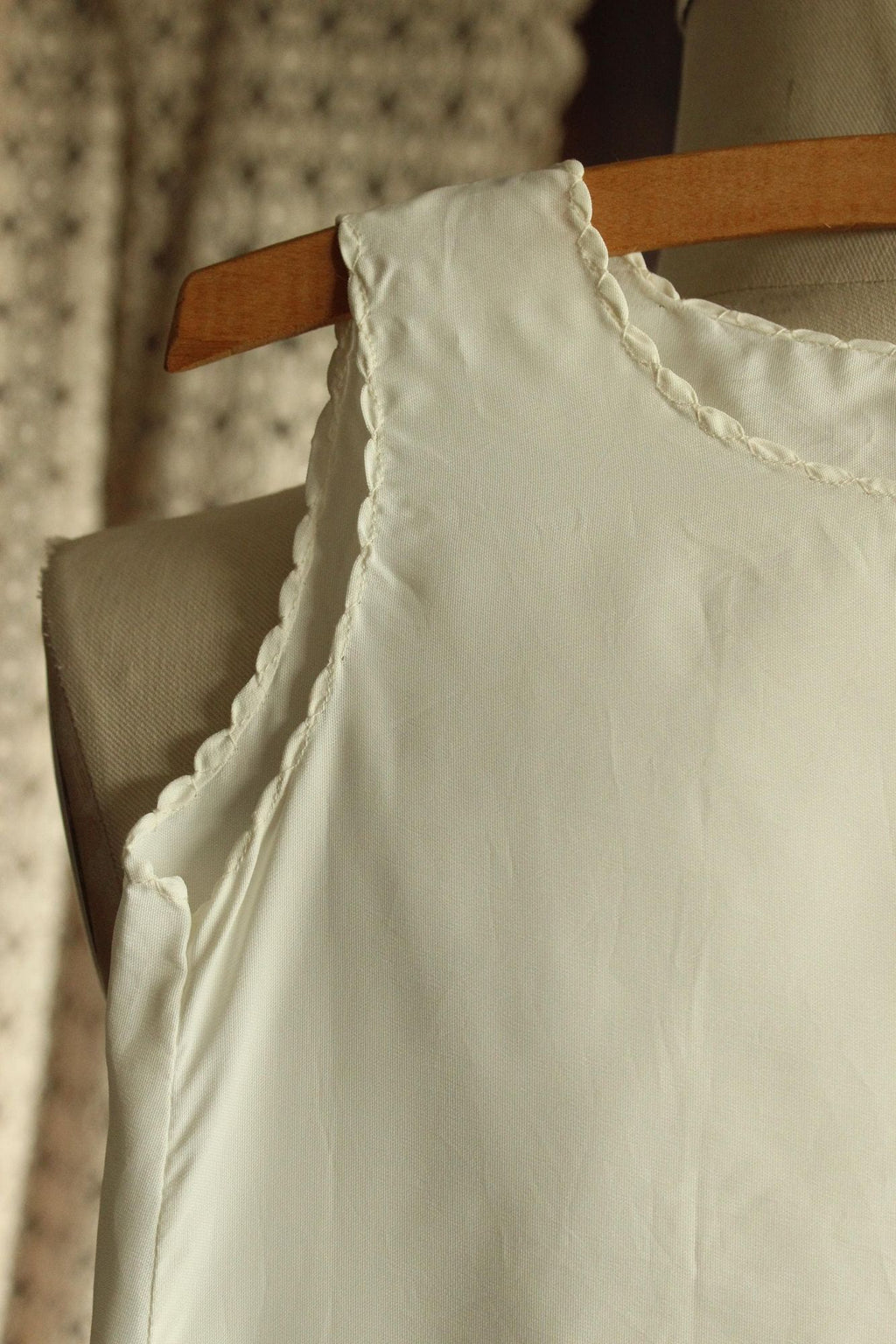 Vintage 1950s 1960s White Baby Slip Dress