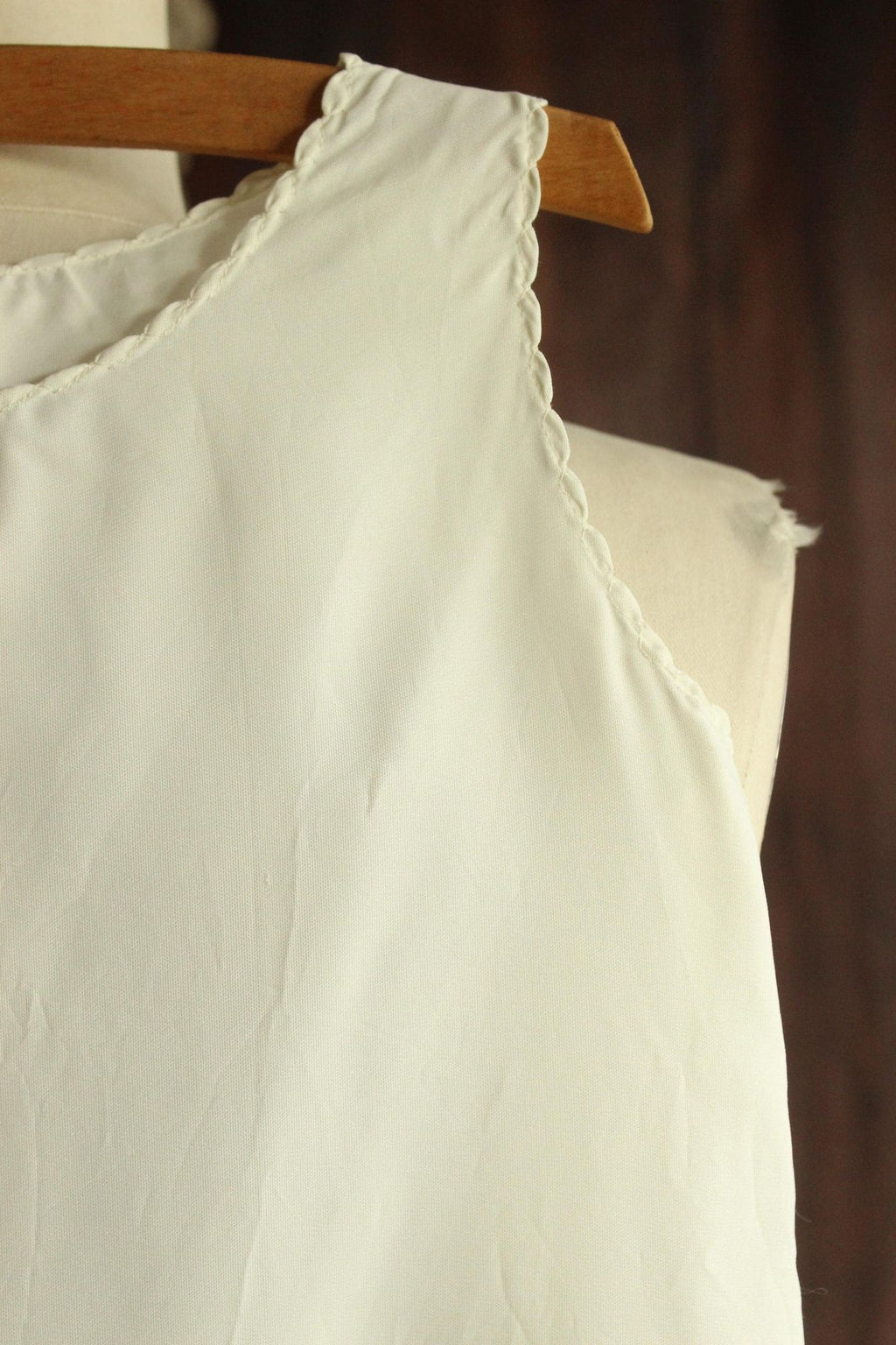 Vintage 1950s 1960s White Baby Slip Dress