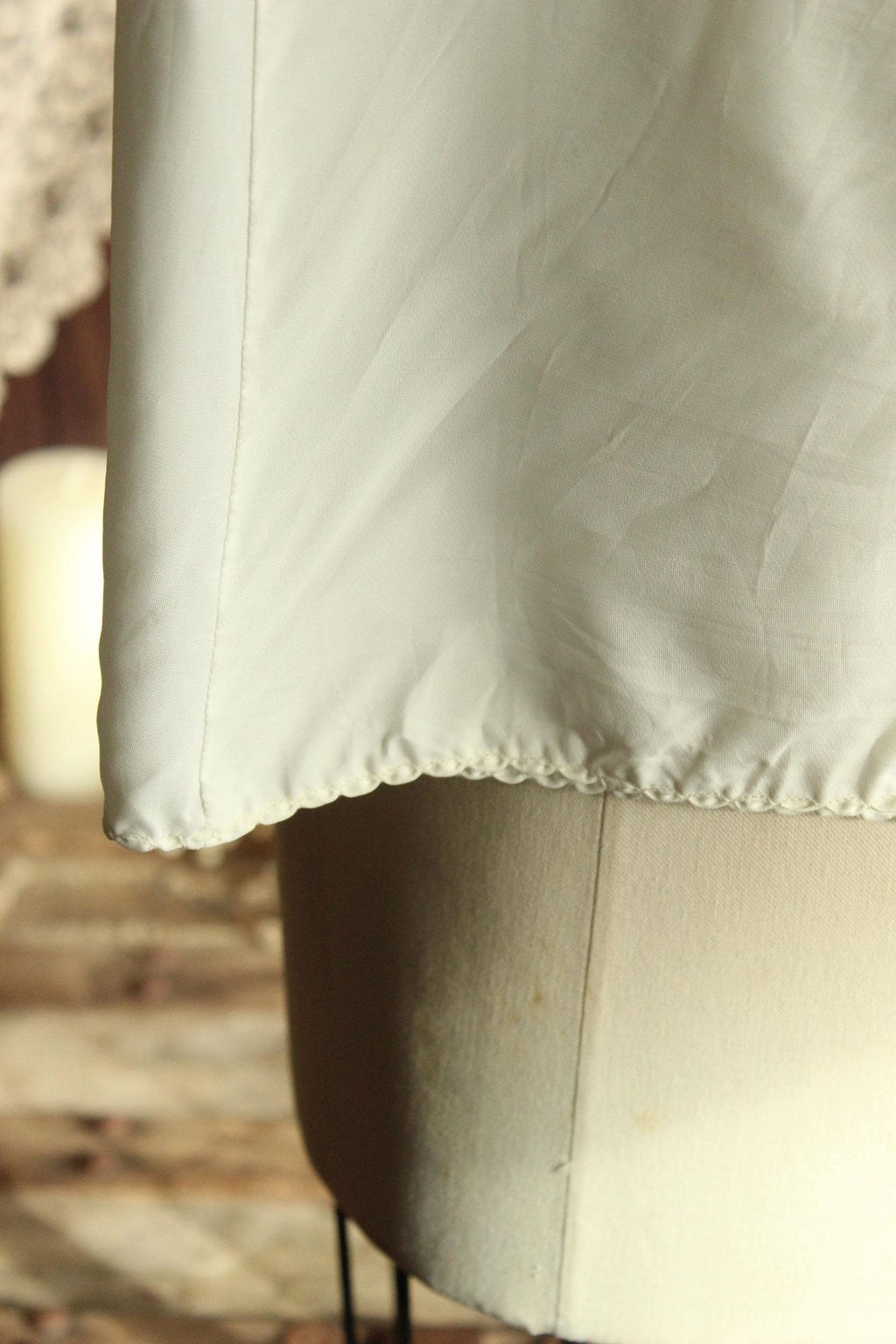 Vintage 1950s 1960s White Baby Slip Dress