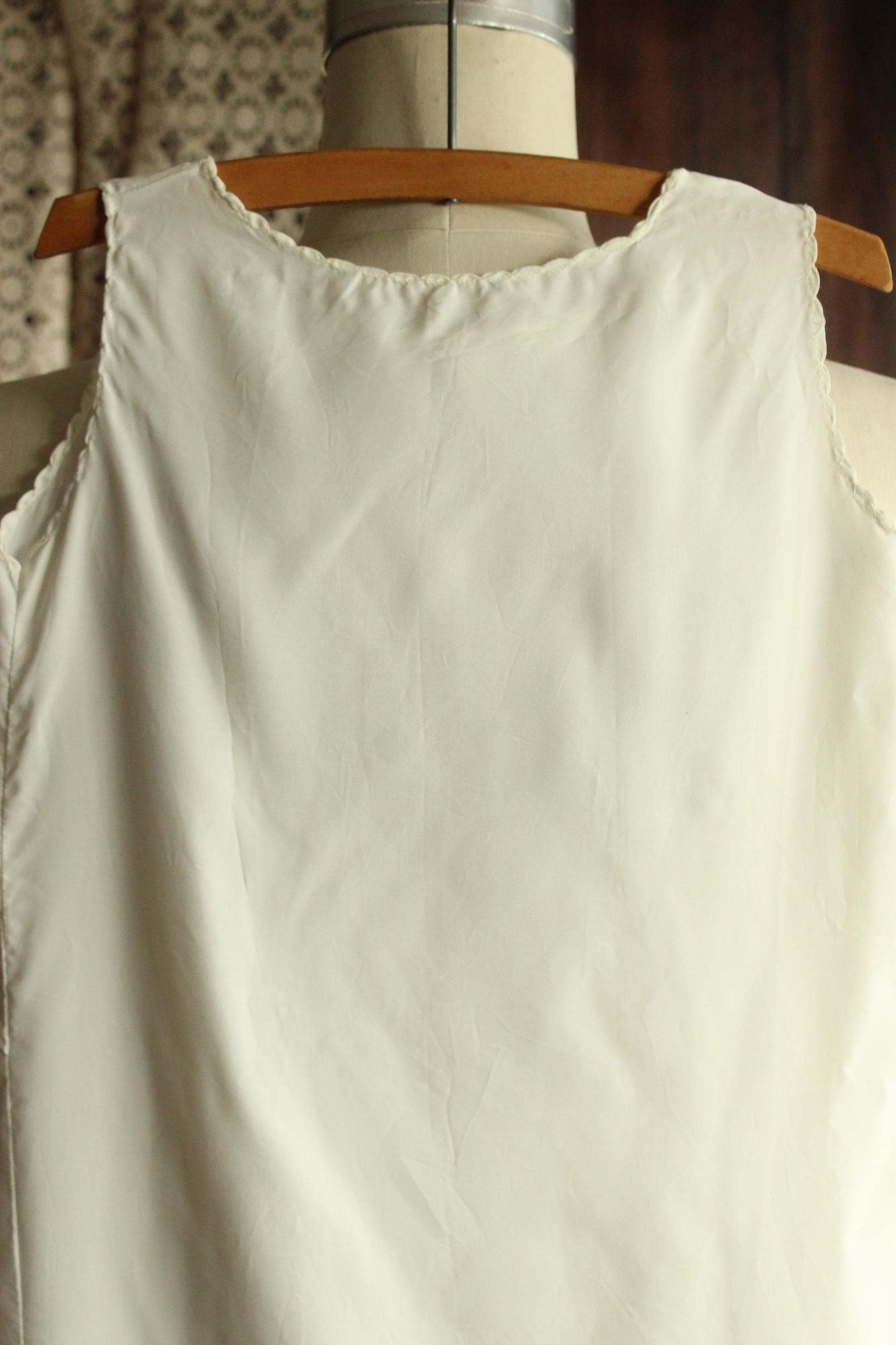Vintage 1950s 1960s White Baby Slip Dress