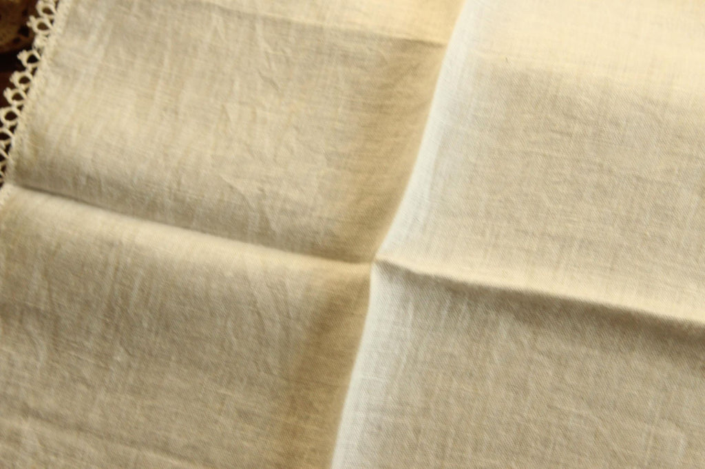 Vintage 1940s Handkerchief Embroidered with Black and Red Flowers