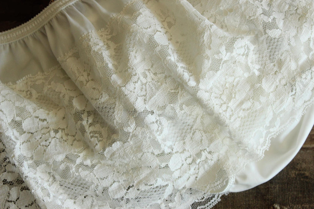 Vintage 1980s Shadowline White Skirted Panty