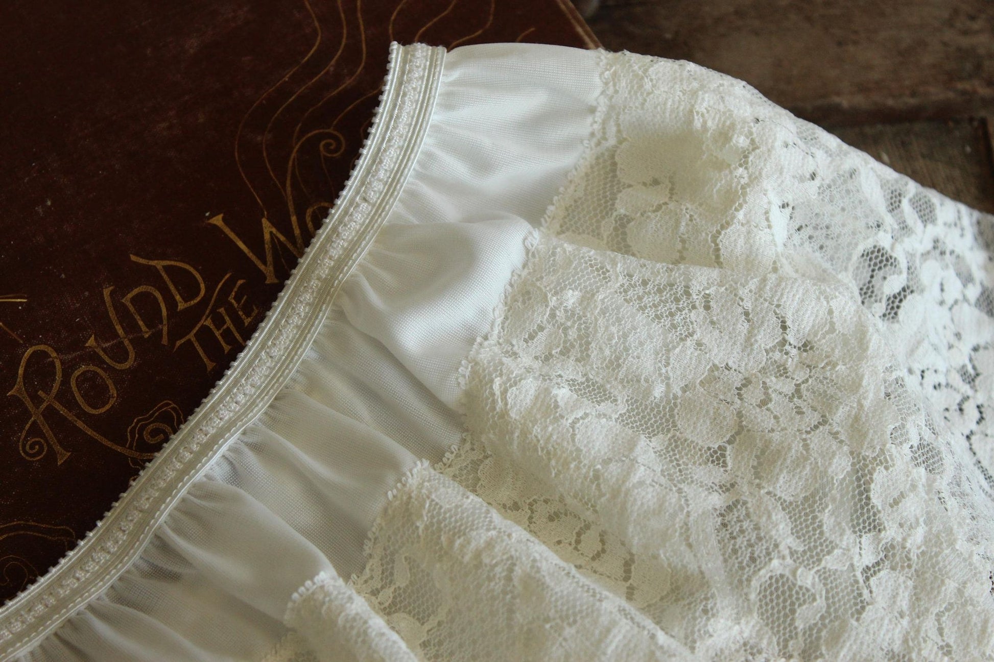 Vintage 1980s Shadowline White Skirted Panty