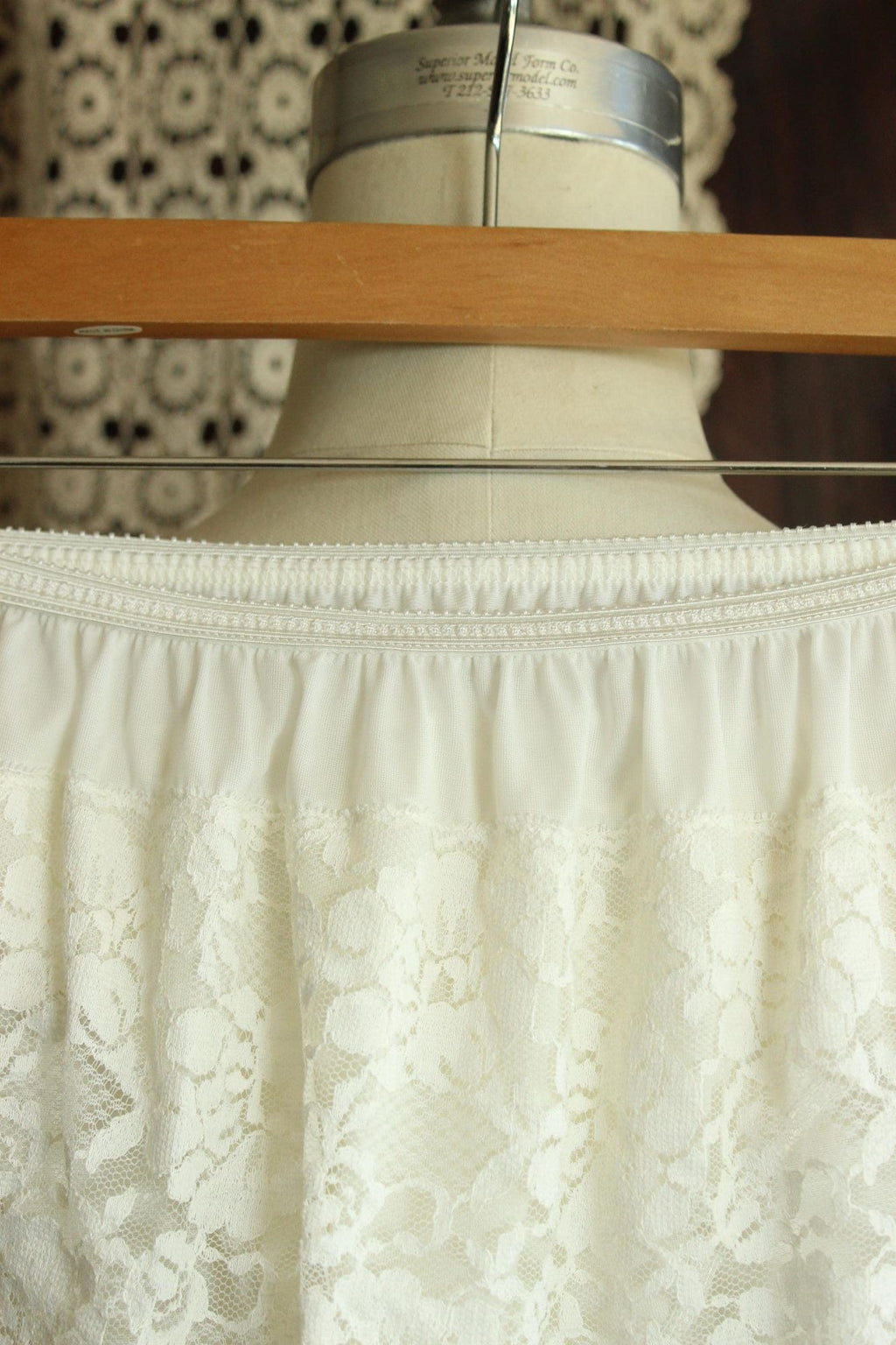 Vintage 1980s Shadowline White Skirted Panty