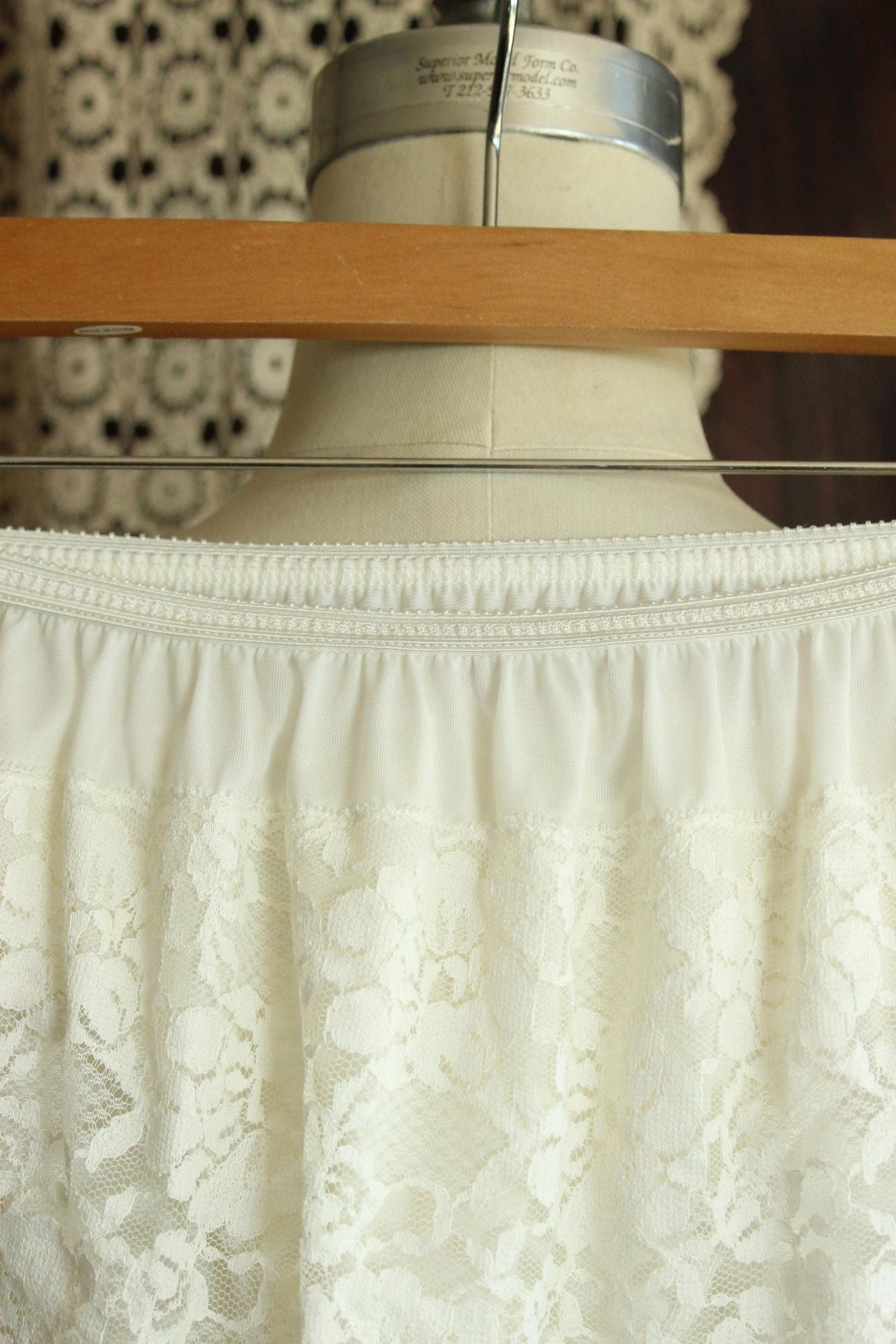 Vintage 1980s Shadowline White Skirted Panty