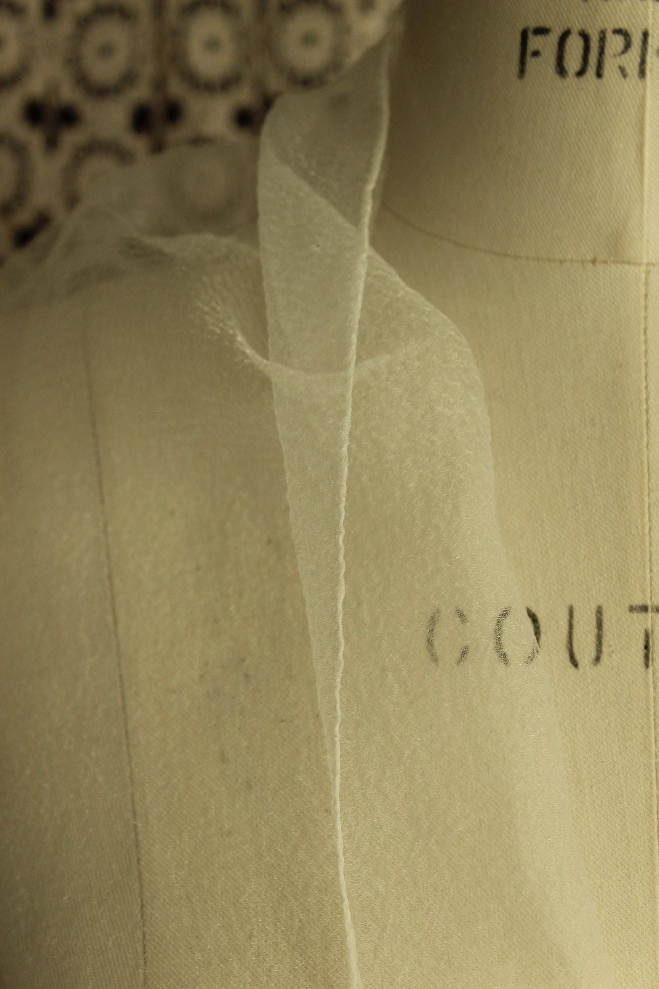 Vintage 1960s Winter White Rectangular Scarf