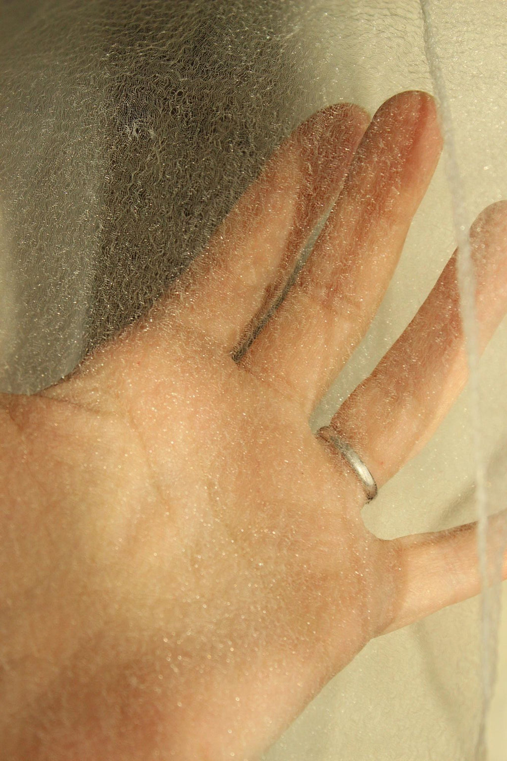 Vintage 1960s Winter White Rectangular Scarf