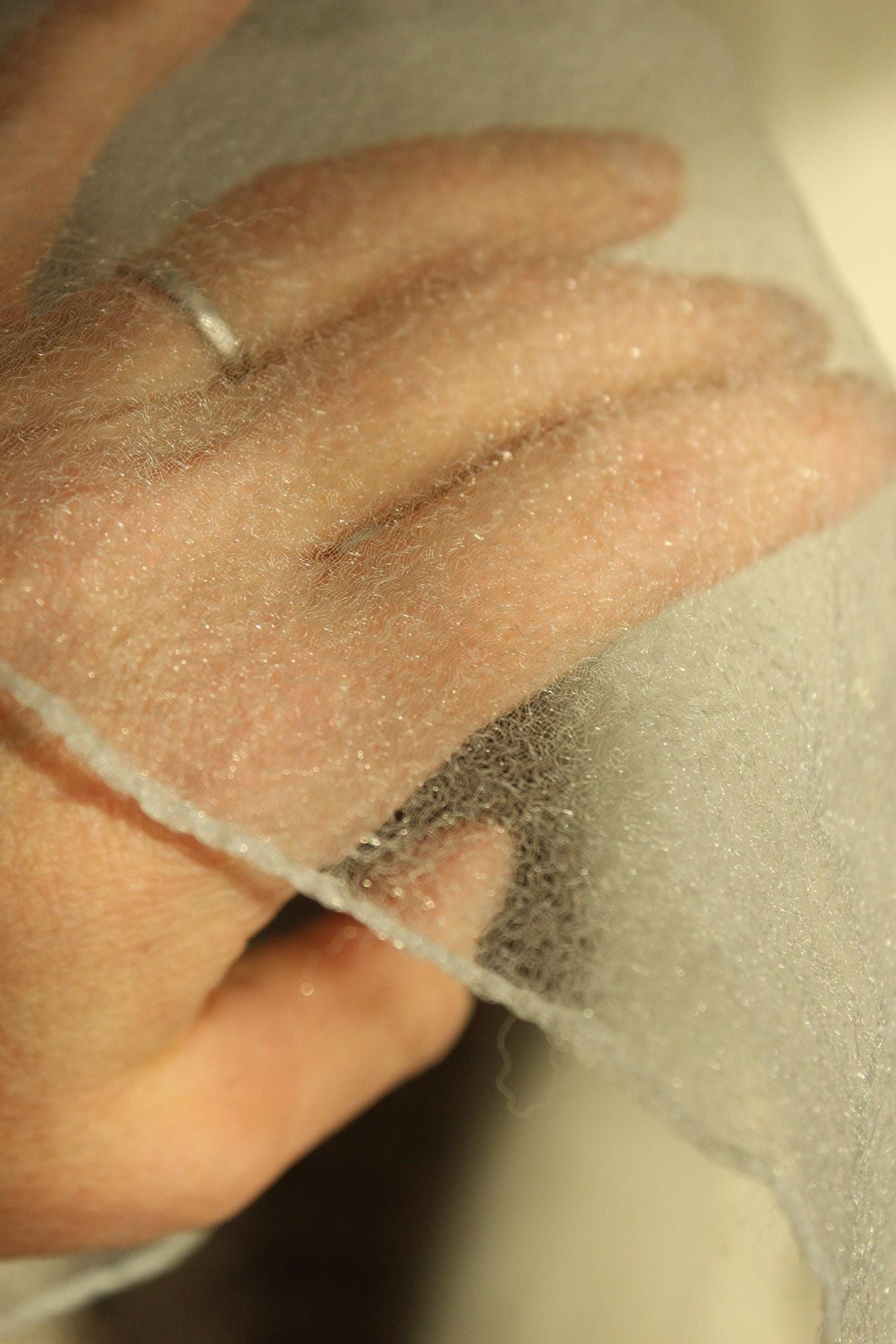 Vintage 1960s Winter White Rectangular Scarf