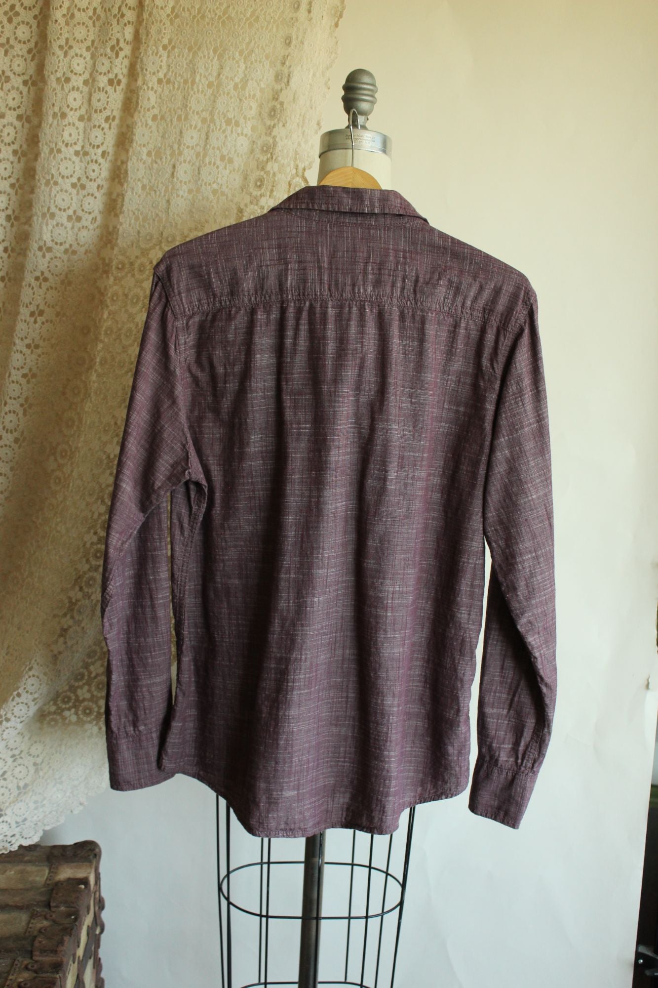 INC Men's Long Sleeve Cotton Button Down Shirt, Size M