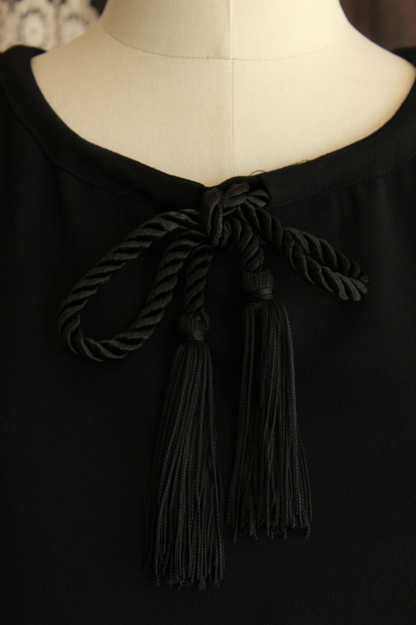 Vintage 1990s New with Tags Rena Rowan for Saville Black Dress