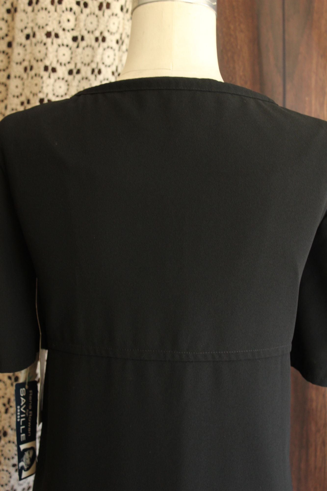 Vintage 1990s New with Tags Rena Rowan for Saville Black Dress