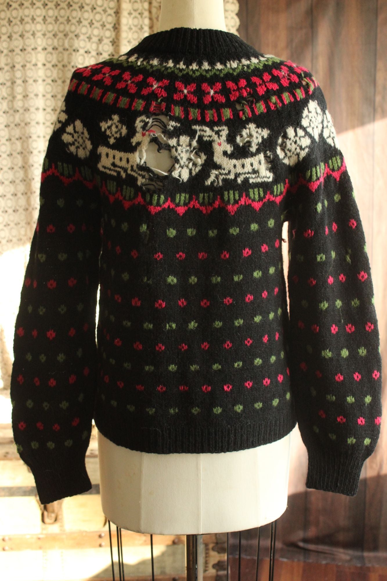 Vintage 1970s Nordic Style Kofler Luzern Sweter with Reindeer