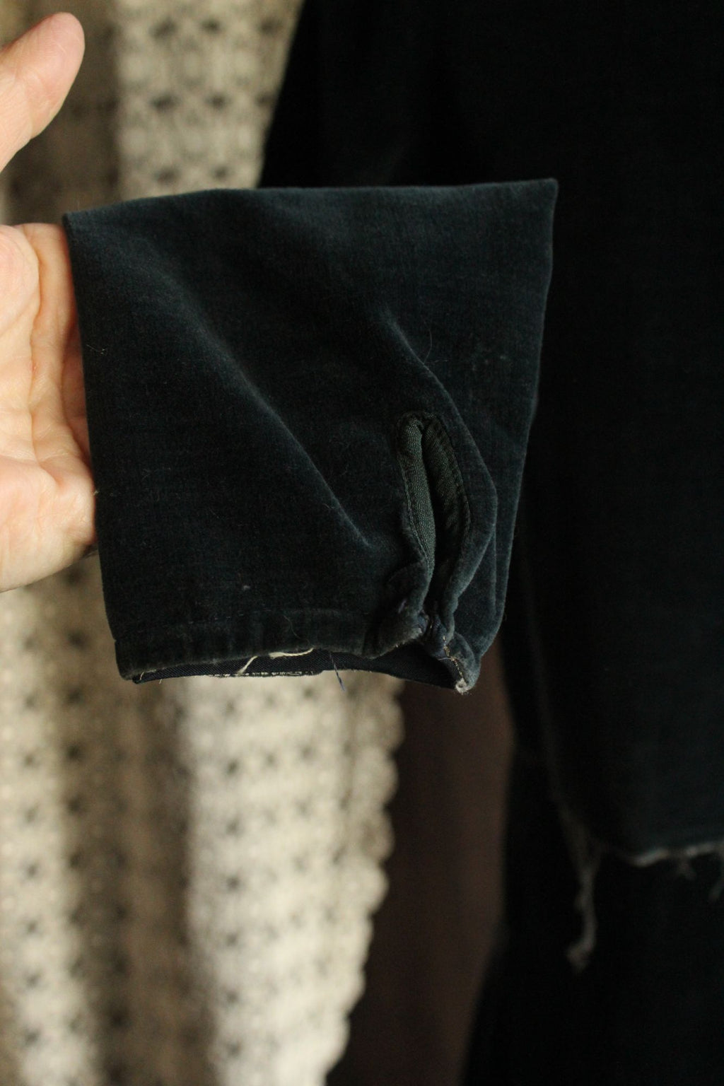 Vintage 1920s Navy Blue Velvet Dress and Bolero Jacket