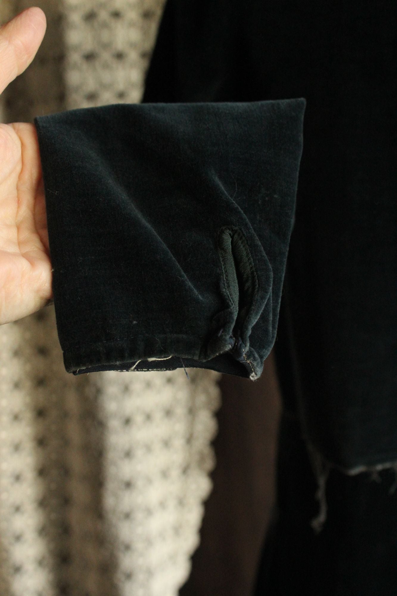 Vintage 1920s Navy Blue Velvet Dress and Bolero Jacket