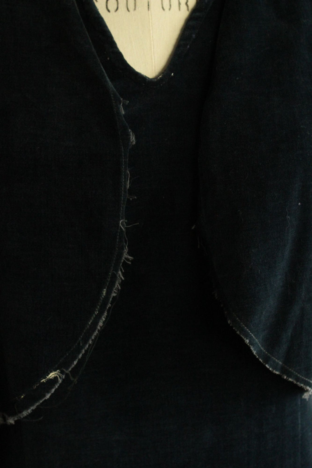 Vintage 1920s Navy Blue Velvet Dress and Bolero Jacket