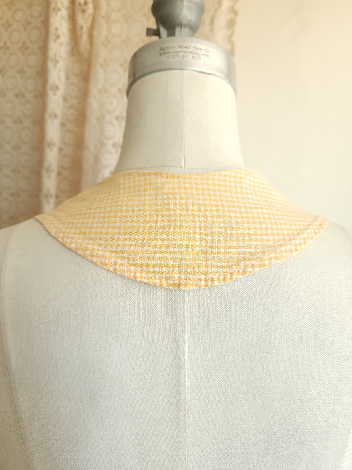Vintage 1940s 1950s Orange Gingham Pinafore Apron With Pocket