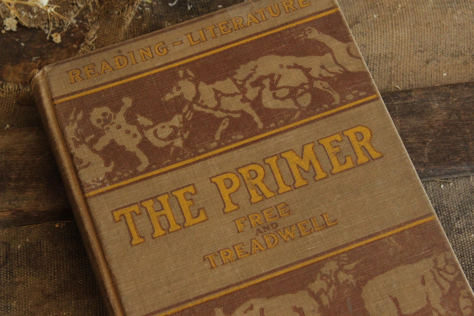 Vintage 1910s Book, "Reading Literary, The Primer", by Free and Treadwell, CA State Series