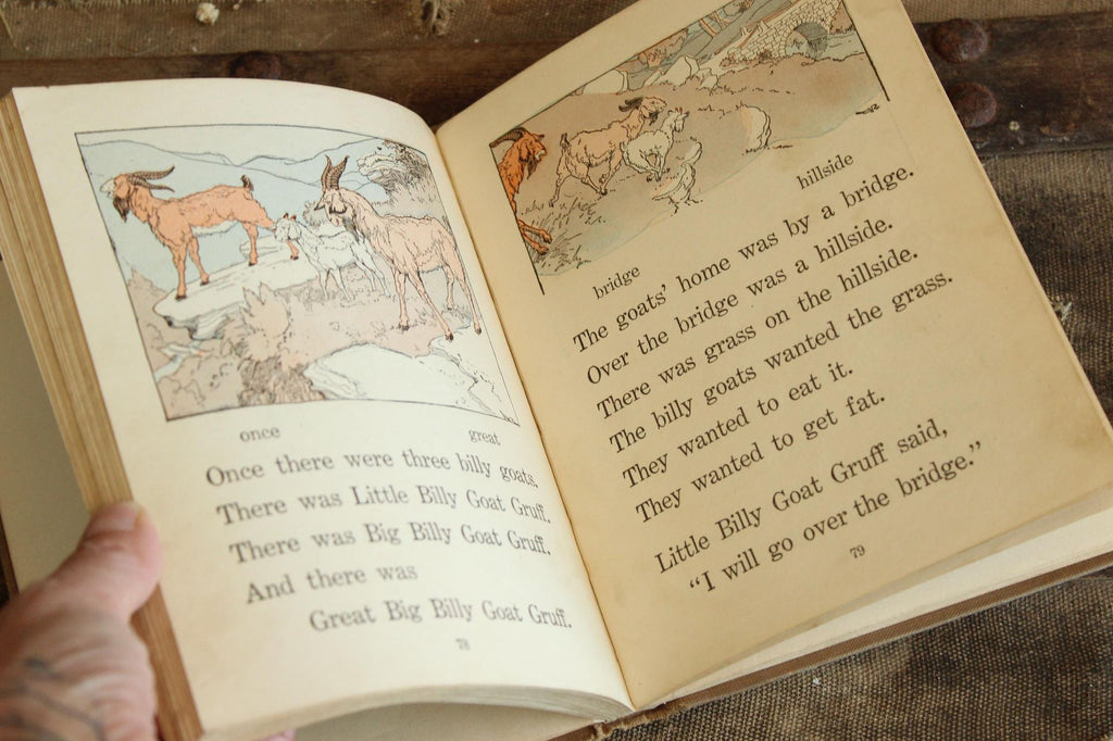 Vintage 1910s Book, "Reading Literary, The Primer", by Free and Treadwell, CA State Series