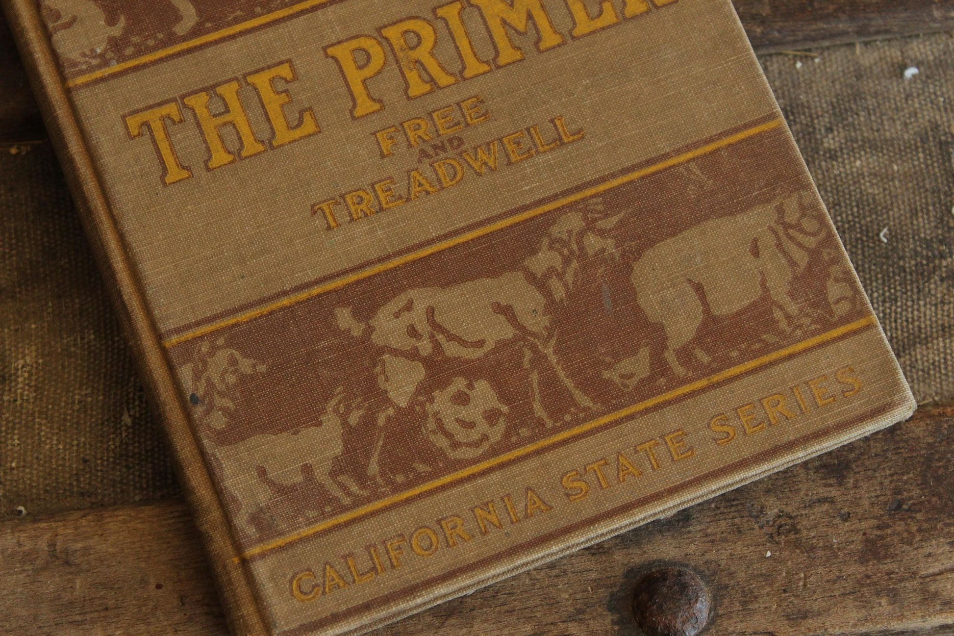 Vintage 1910s Book, "Reading Literary, The Primer", by Free and Treadwell, CA State Series