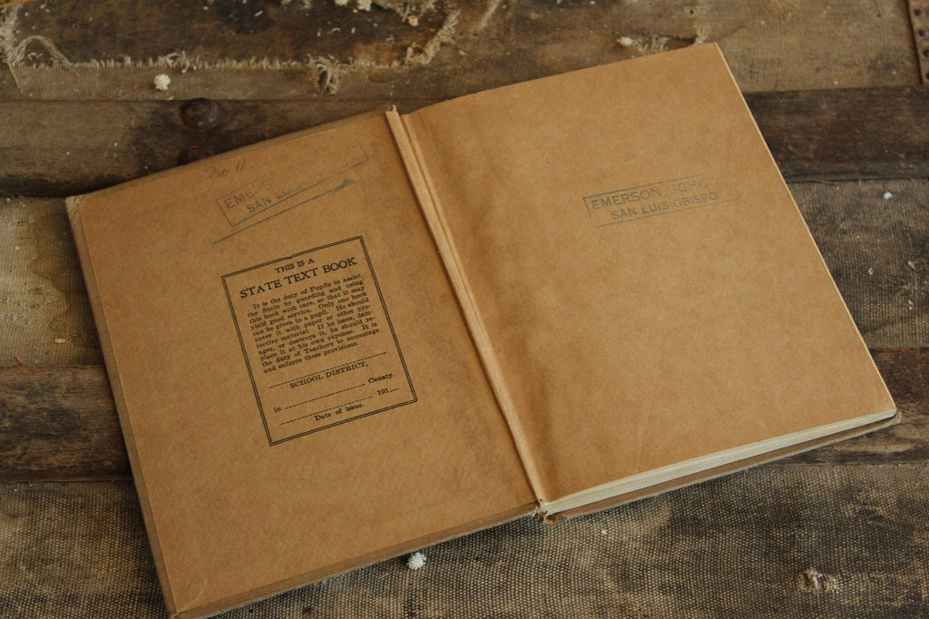 Vintage 1910s Book, "Reading Literary, The Primer", by Free and Treadwell, CA State Series