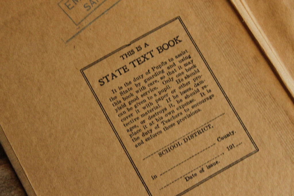 Vintage 1910s Book, "Reading Literary, The Primer", by Free and Treadwell, CA State Series