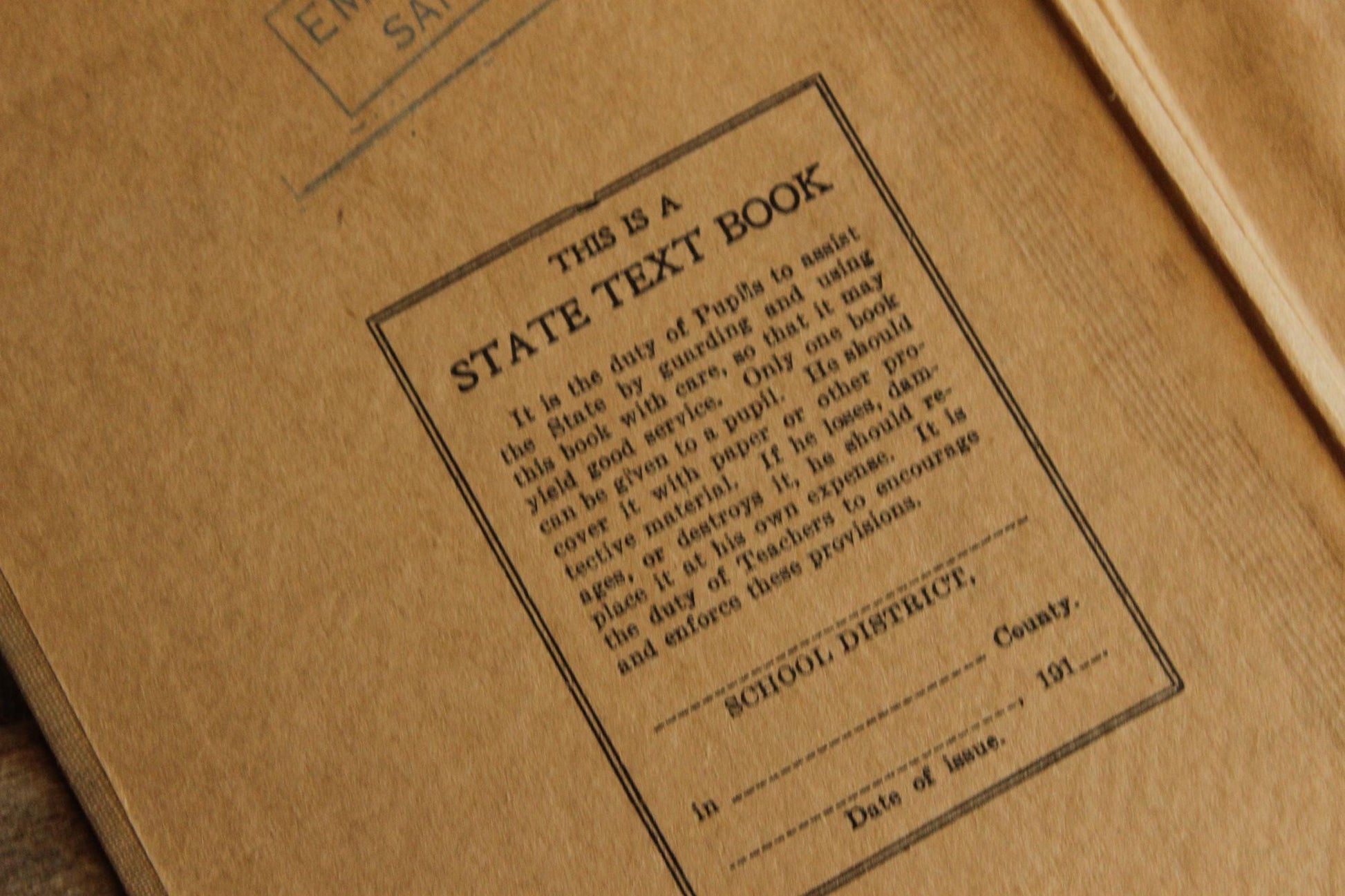 Vintage 1910s Book, "Reading Literary, The Primer", by Free and Treadwell, CA State Series
