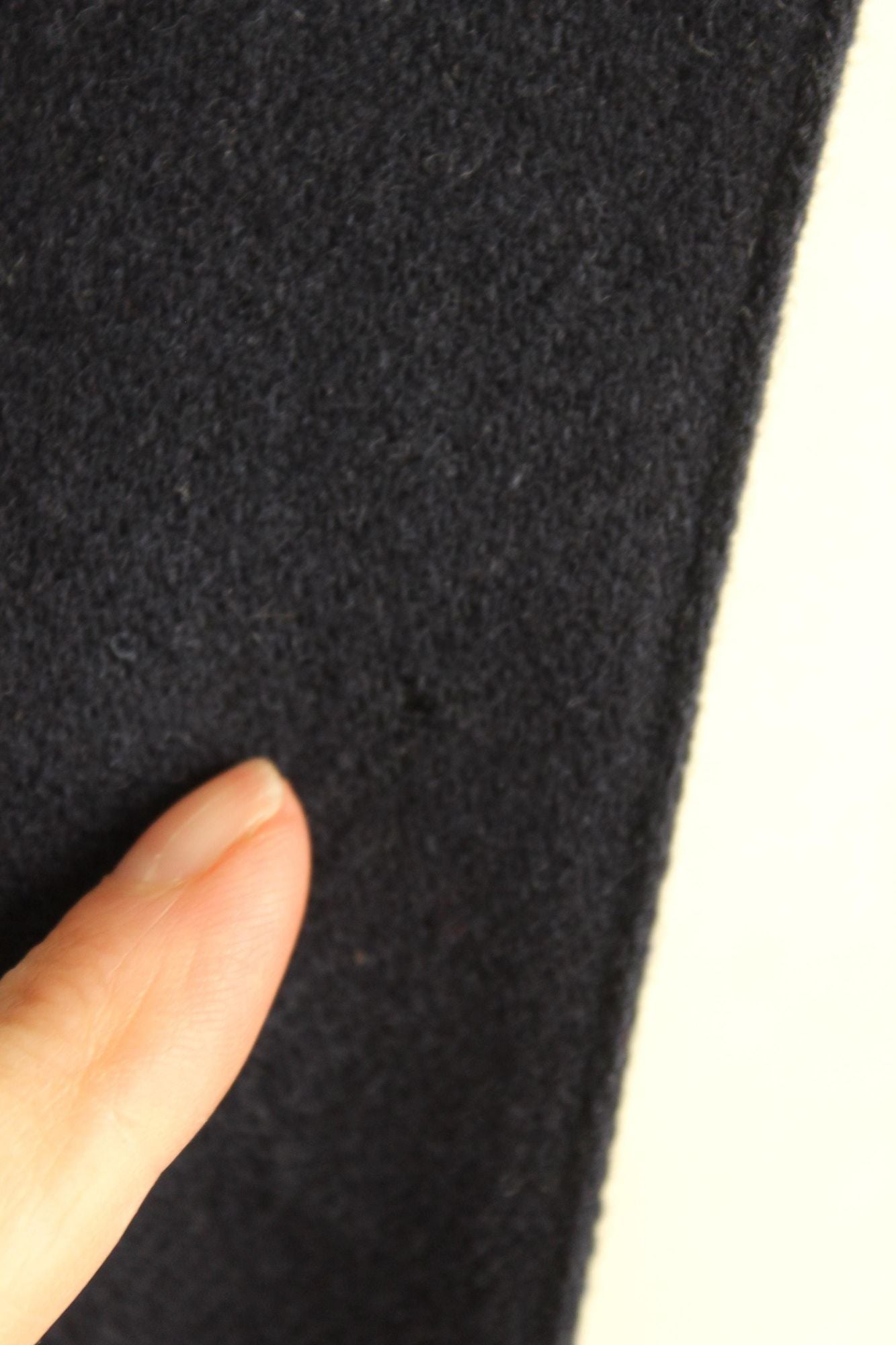 Vintage 1980s J.G. Hook Wool Navy Blue Pinafore Dress