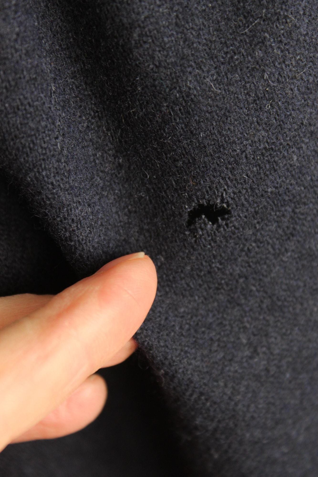 Vintage 1980s J.G. Hook Wool Navy Blue Pinafore Dress