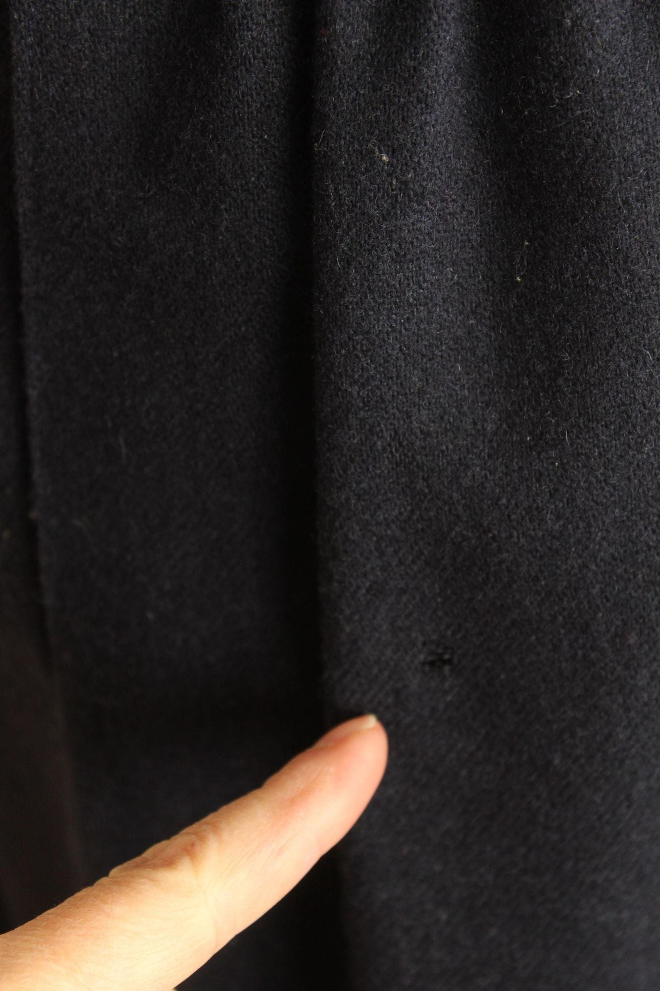 Vintage 1980s J.G. Hook Wool Navy Blue Pinafore Dress