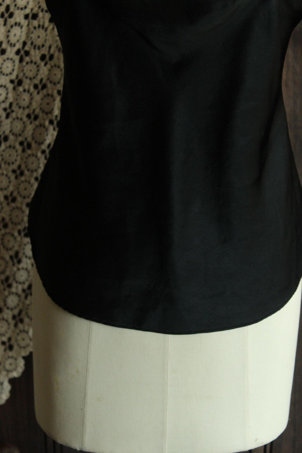 Vintage 1990s Calvin Klein Black Satin Camisole