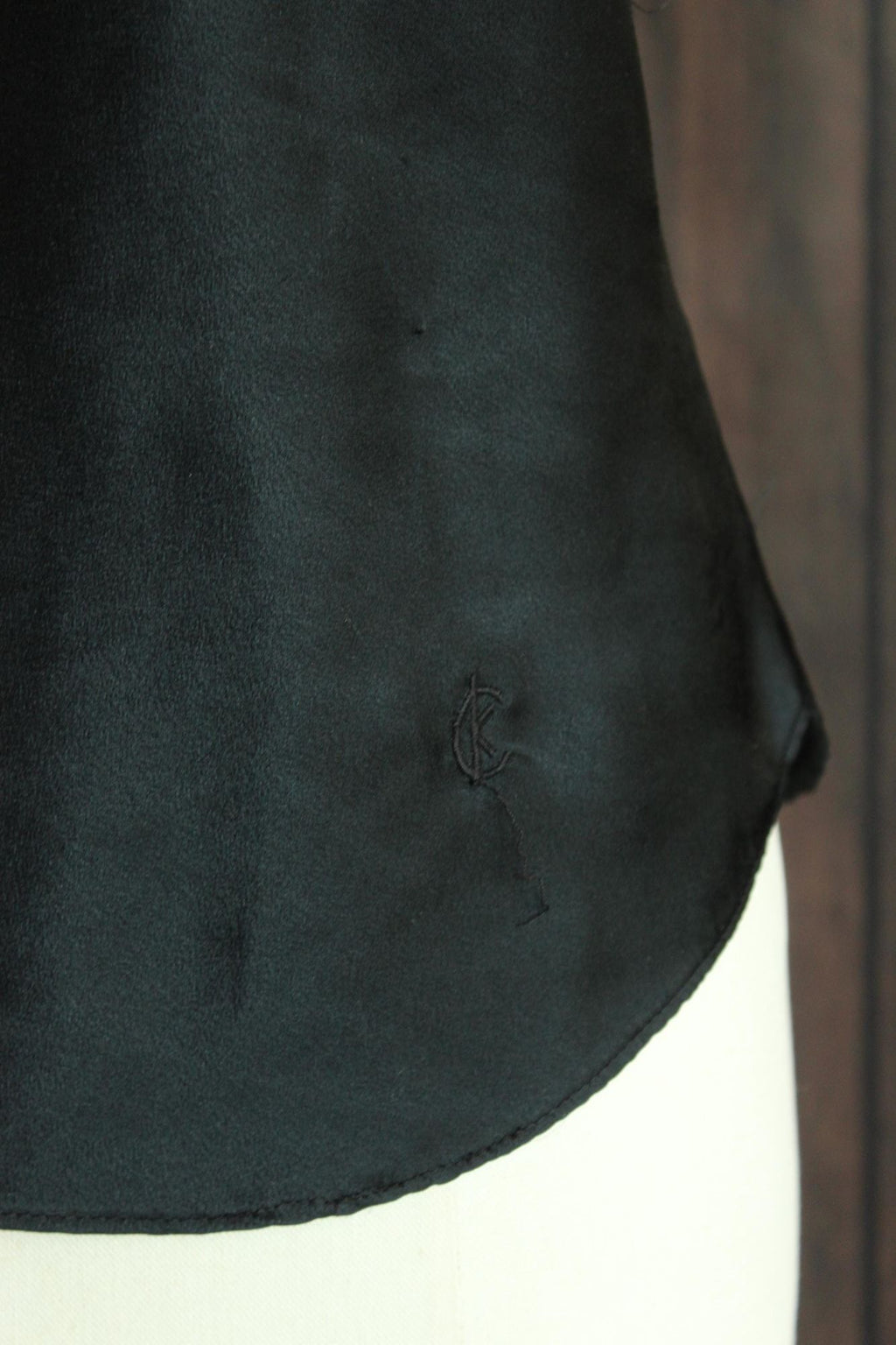 Vintage 1990s Calvin Klein Black Satin Camisole