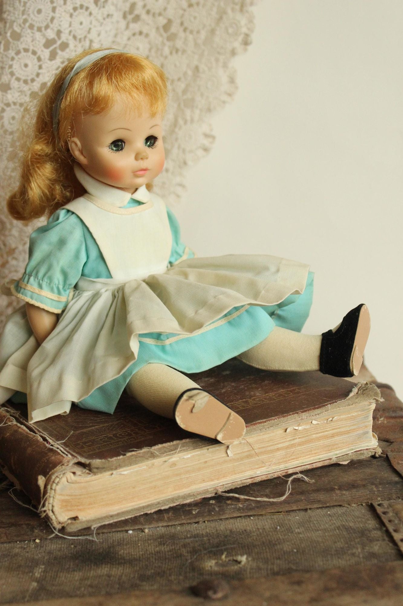 Vintage 1960s 1970s Madame Alexander Doll, Alice In Wonderland, Model # 1552