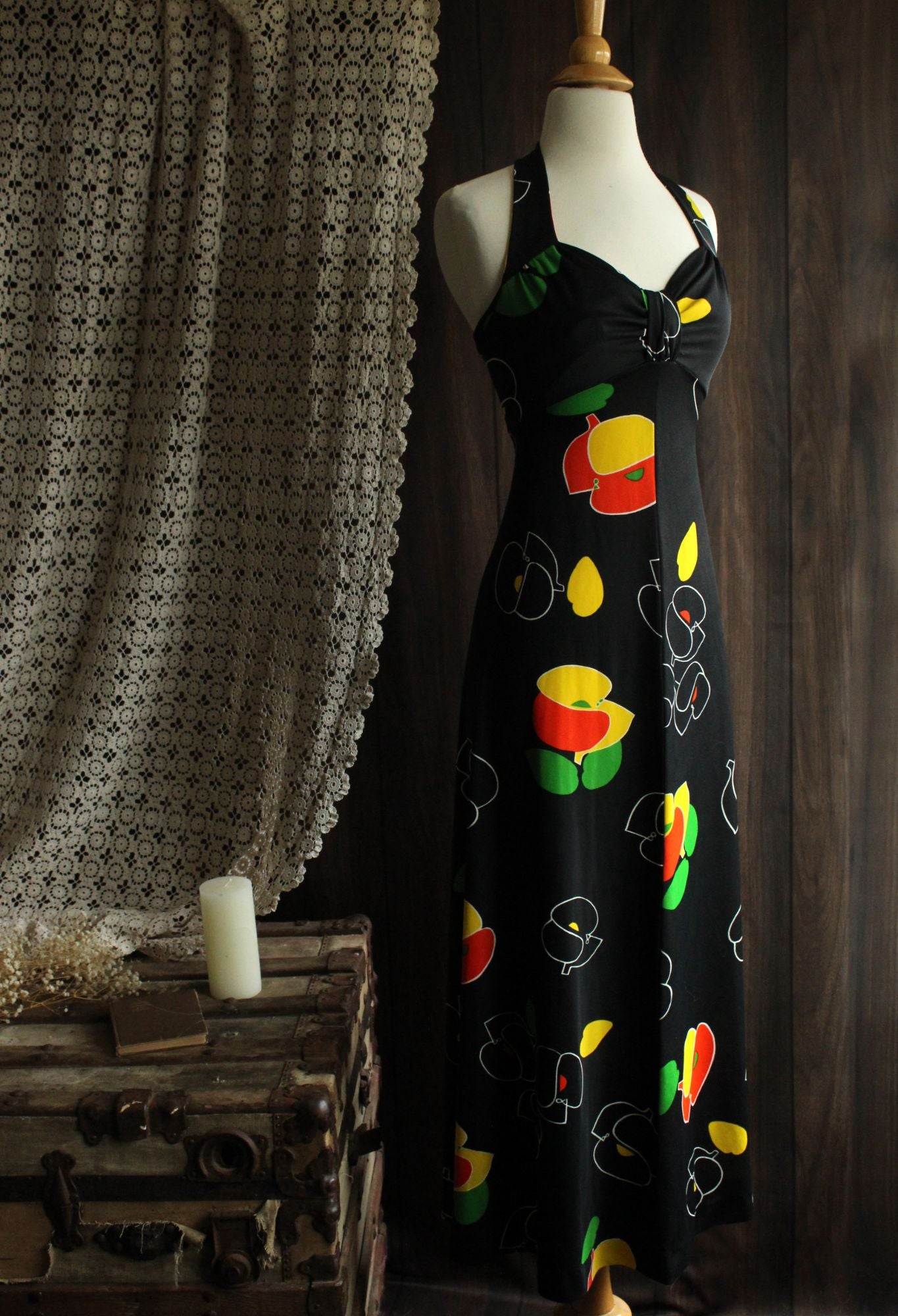 Vintage 1970s 1980s Joseph Magnin Maxidress
