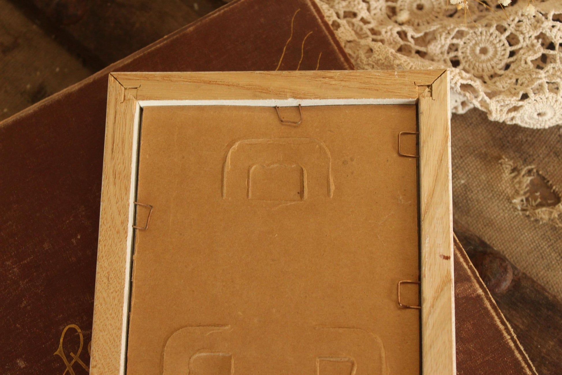 Vintage 1990s Framed Pink Rose Botanical Print