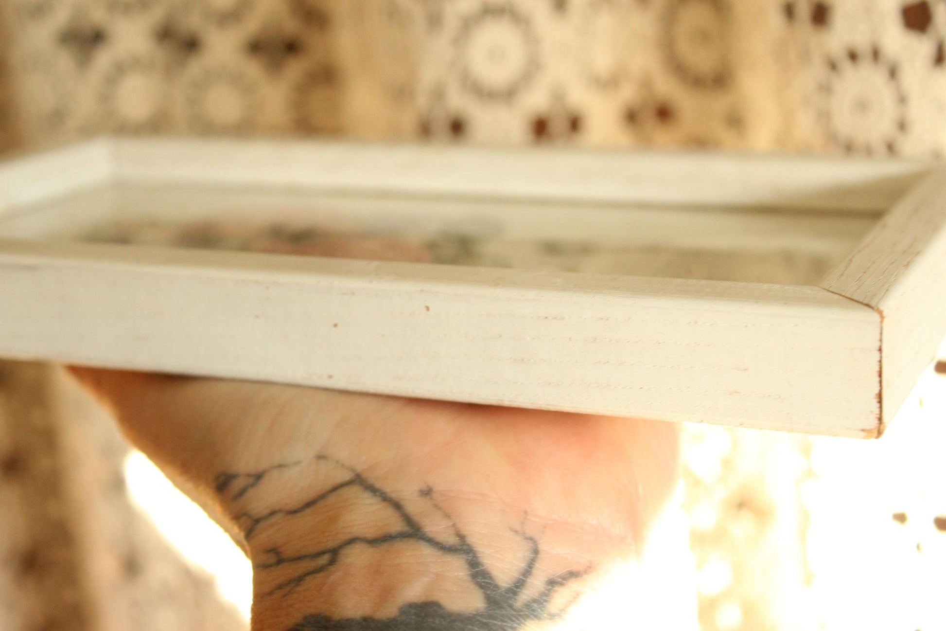 Vintage 1990s Framed Pink Rose Botanical Print