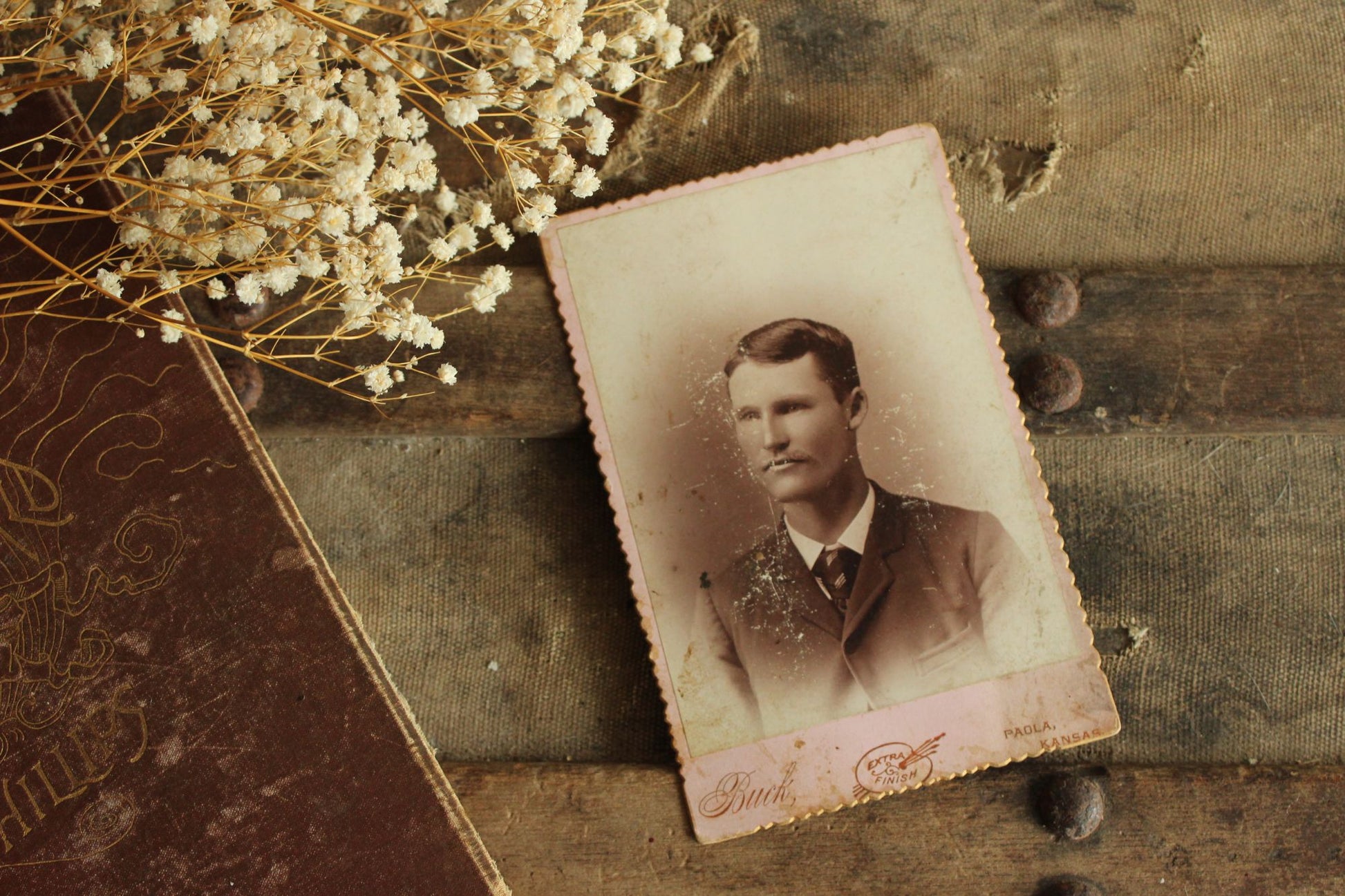 Vintage 1800s Edwardian Victorian Photograph of a Man