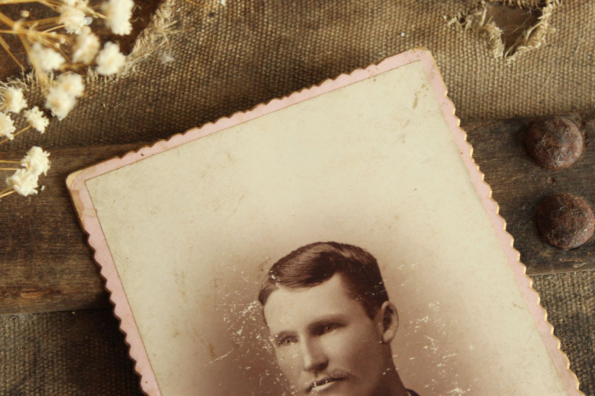 Vintage 1800s Edwardian Victorian Photograph of a Man