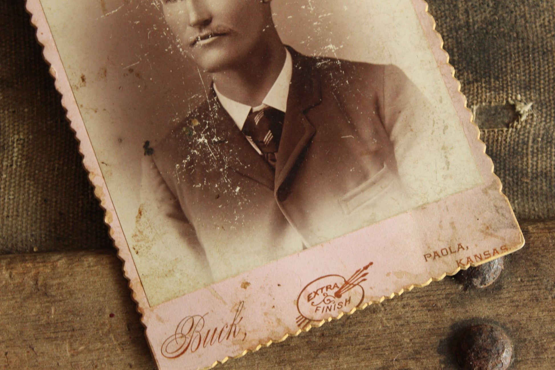 Vintage 1800s Edwardian Victorian Photograph of a Man