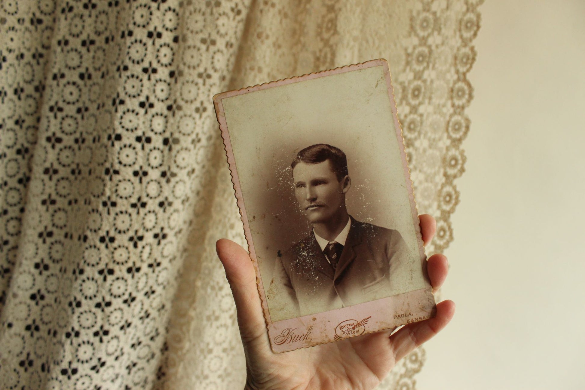 Vintage 1800s Edwardian Victorian Photograph of a Man