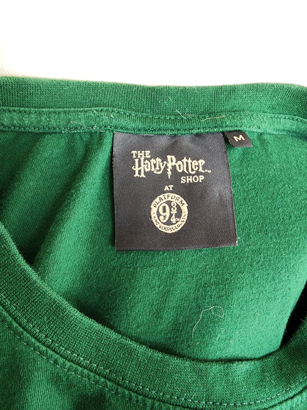 Harry Potter Shop at Platform 9 3/4 Official T shirt, Size M Slytherin Green