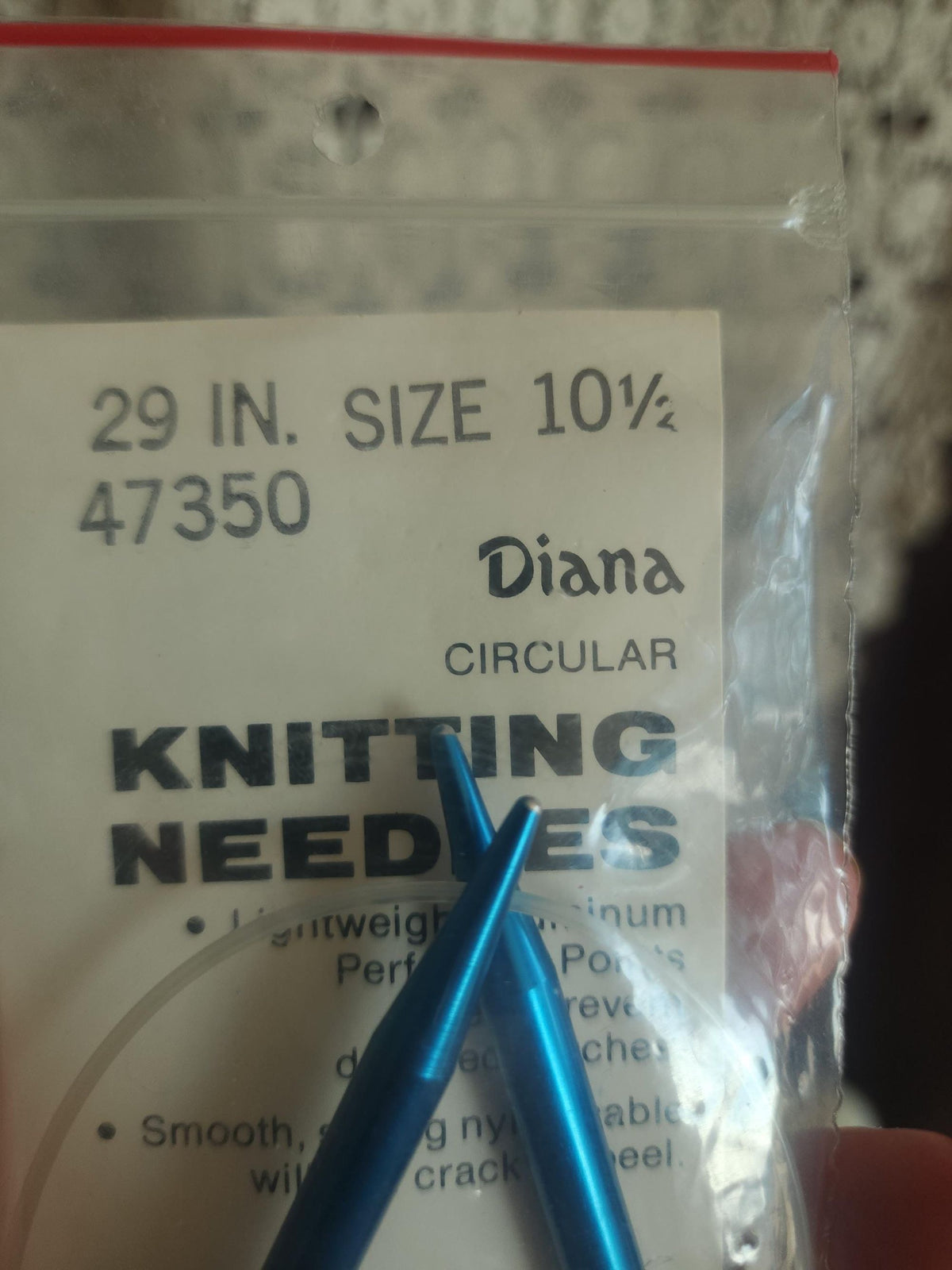 Vintage 1970s Knitting Needles, NOS Boye Size 10.5 Diana Circular 29"