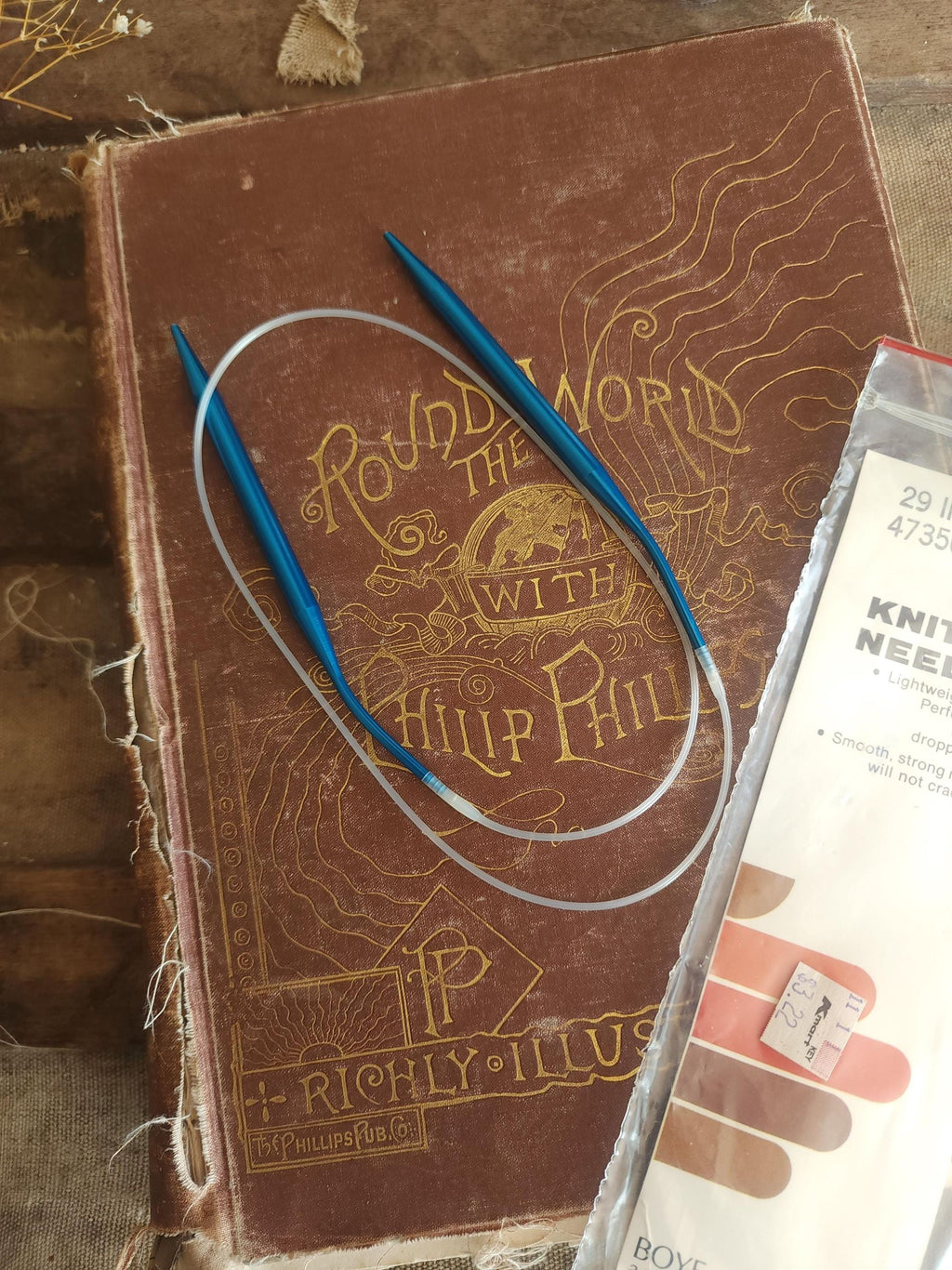 Vintage 1970s Knitting Needles, NOS Boye Size 10.5 Diana Circular 29"